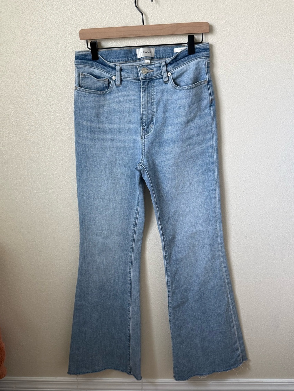Frame Denim Light Wash Le Easy Flare Jeans